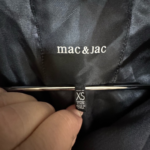 Retro High End Mac & Jack Women’s XS Green Trench Coat Jacket MINTY - Picture 5 of 5